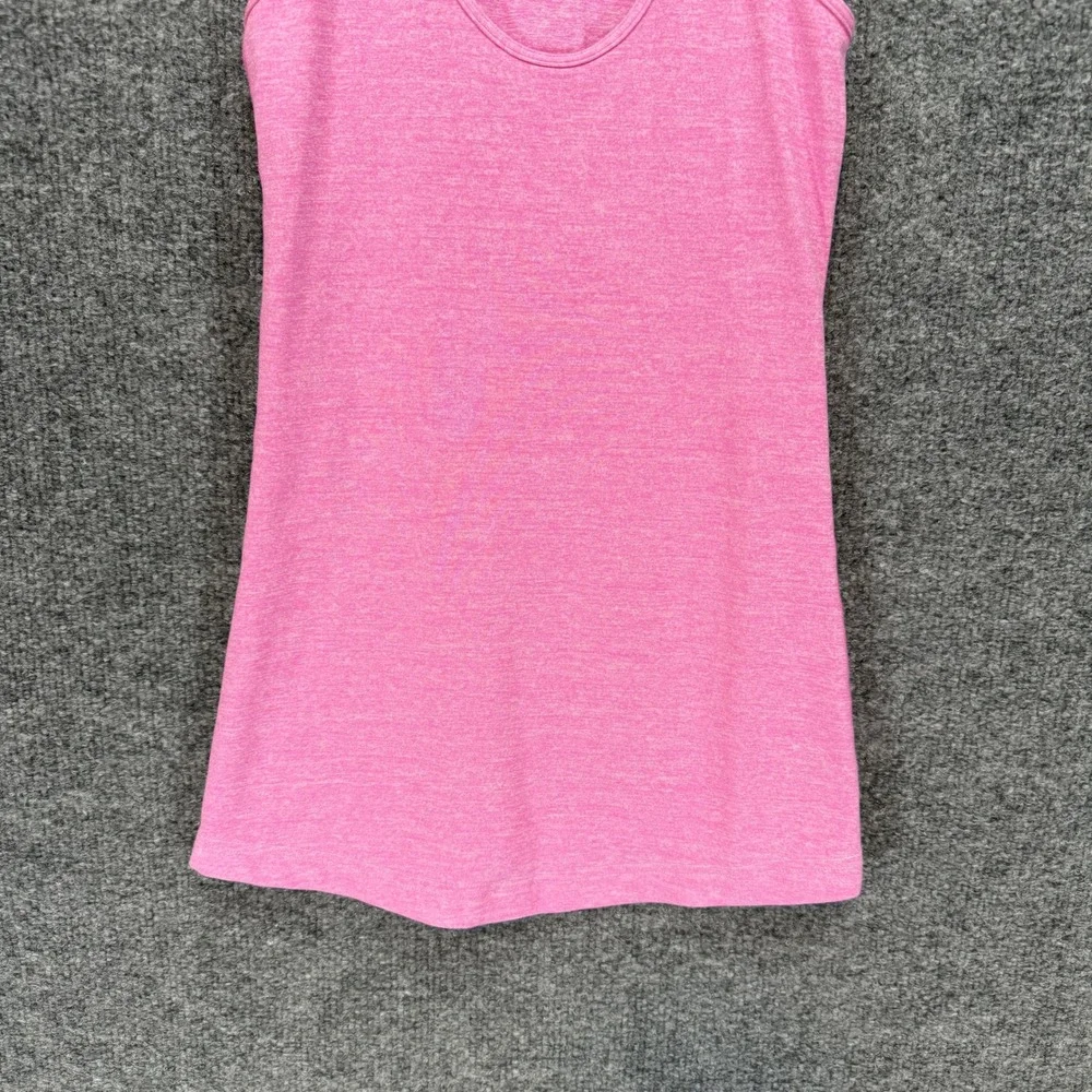 Lululemon Cool Racerback Tank Top Womens 4‎ Pink Heathered Luon Yoga Gym Workout
